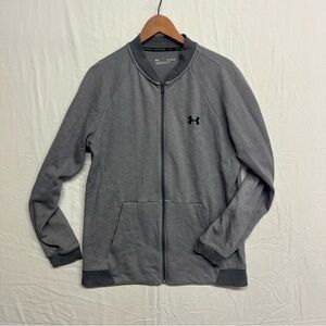 Adult XL Under Armour Full Zip up Grey Sweatshirt Gray